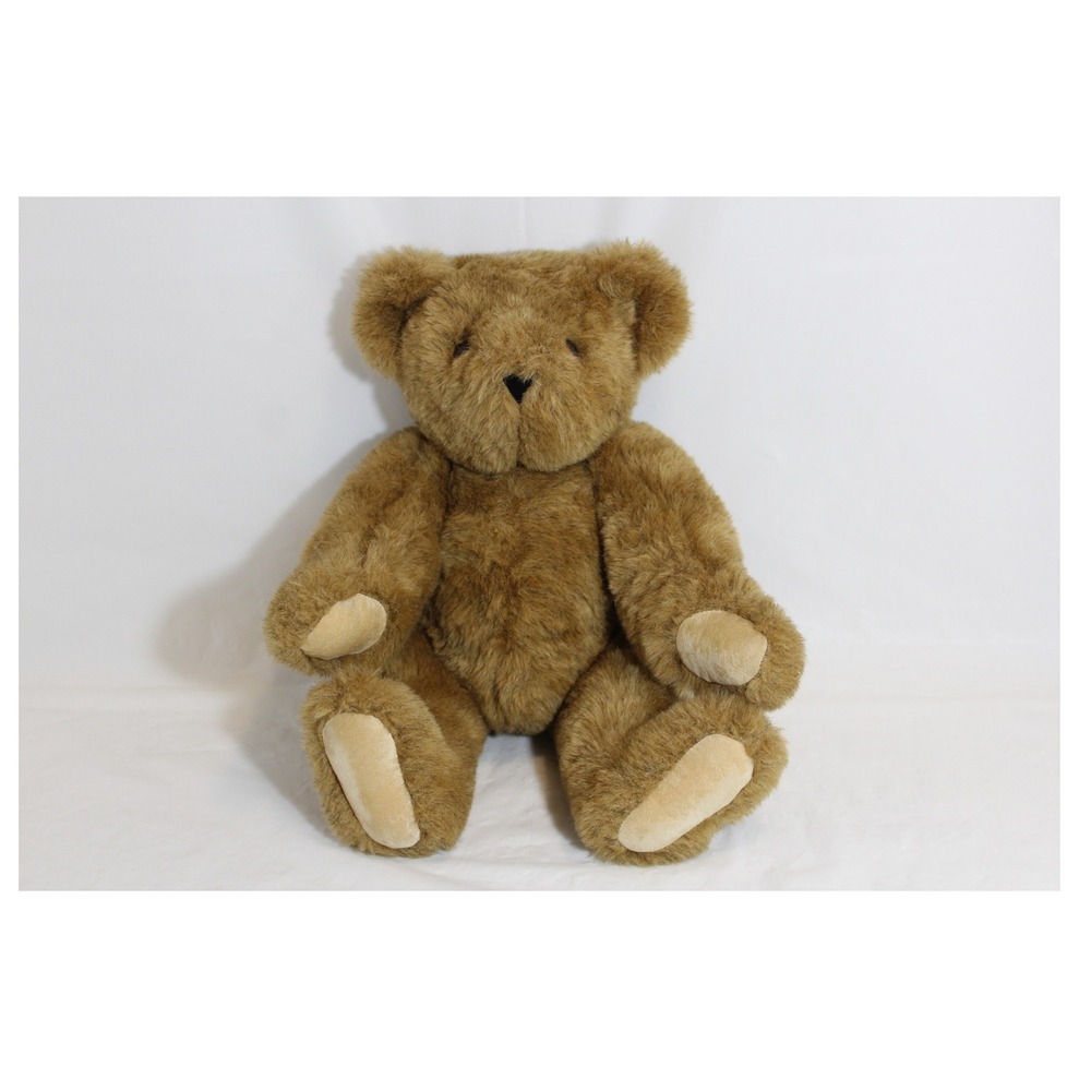 The Vermont Teddy Bear Company 16" Plush Brown Jointed Teddy Bear Made in USA